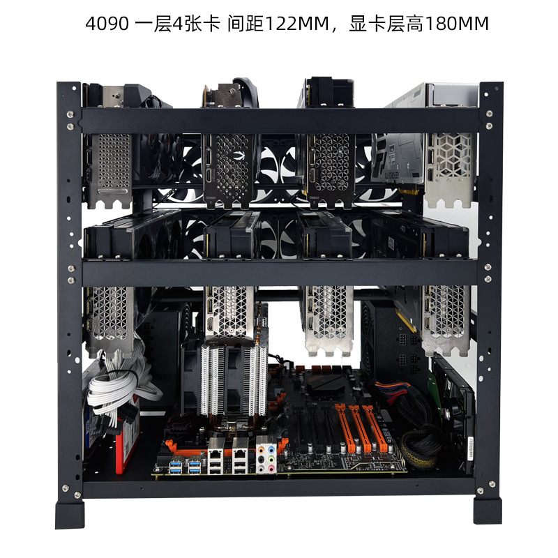 Gpu Mining Rig Frame 8 Gpu - Rack de GPU apilable de aire